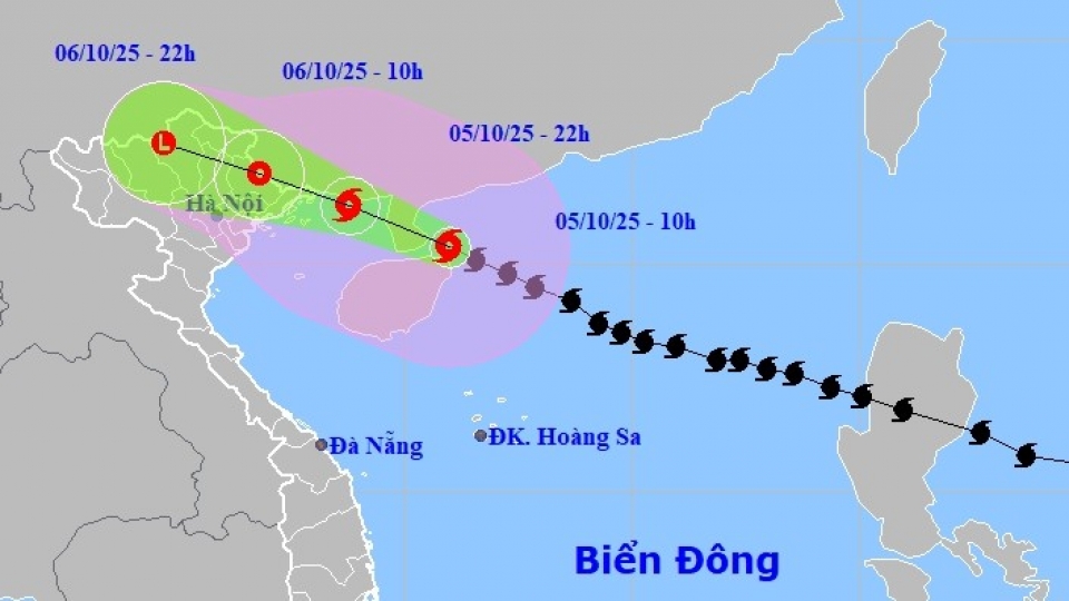 Typhoon Matmo heads toward the coast of Quang Ninh tonight